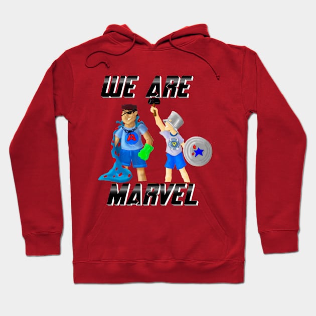 We Are Marvel Pod Just Name and Characters Hoodie by We Are Marvel Pod